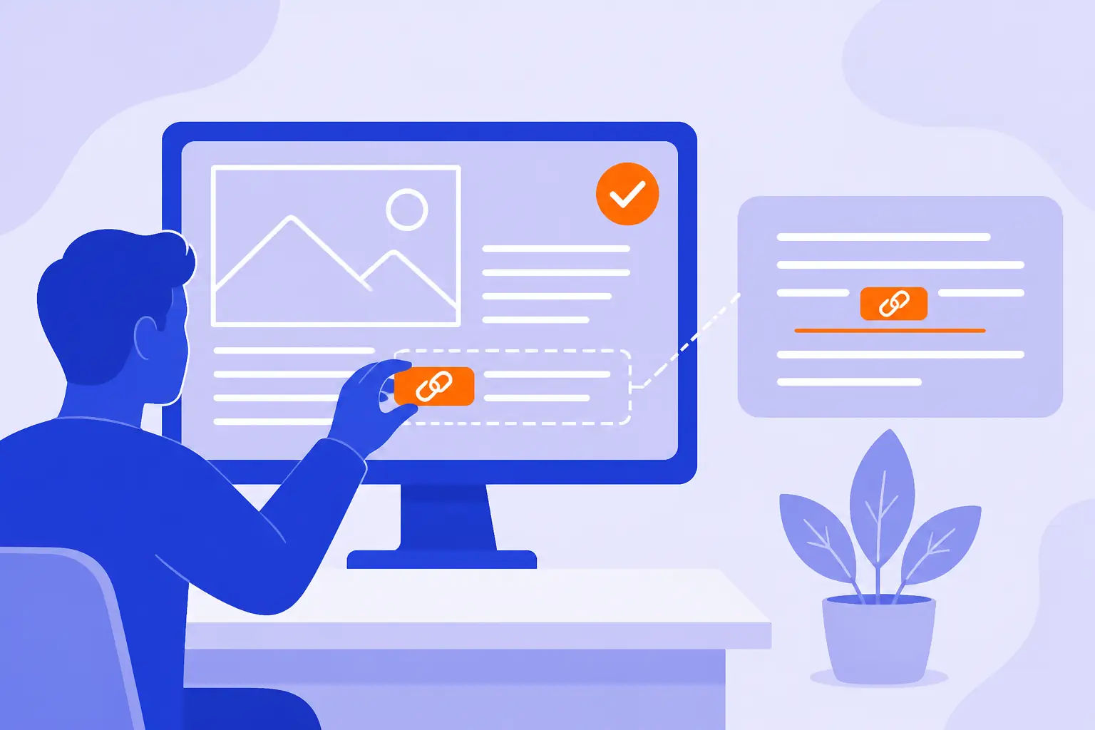 Placing a contextual backlink into a live article.