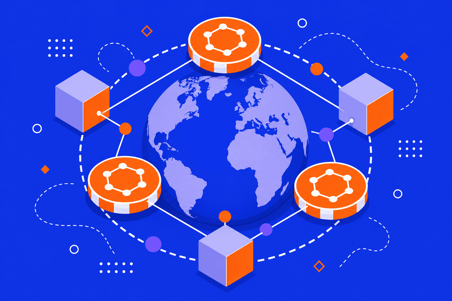 Crypto and Web3 link building as a global token network — no brand logos.