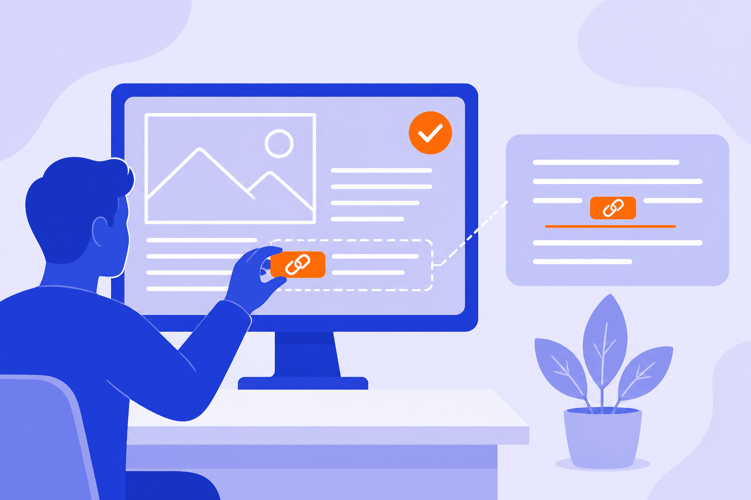 Placing a contextual backlink into a live article.