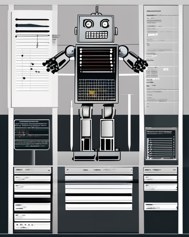 0 robot analyzing data