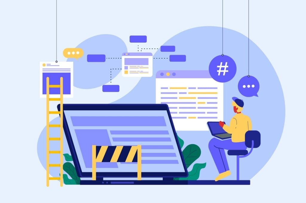 hand drawn flat design homepage illustration 23 2149233373