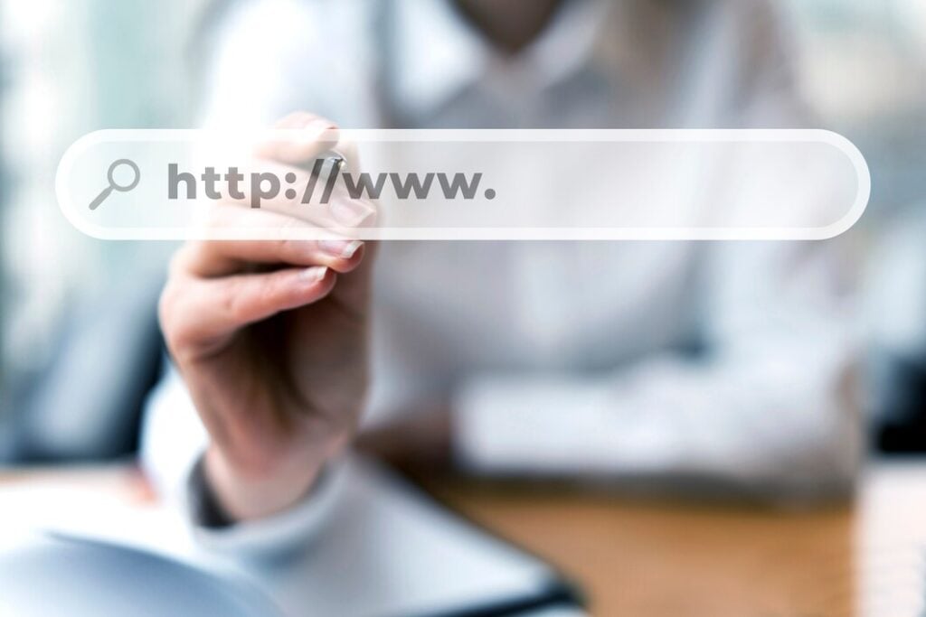 website hosting concept with search bar 23 2149406771