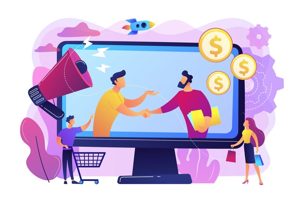 profitable partnership business partners cowork affiliate marketing cost effective marketing solution affiliate marketing management concept 335657 27